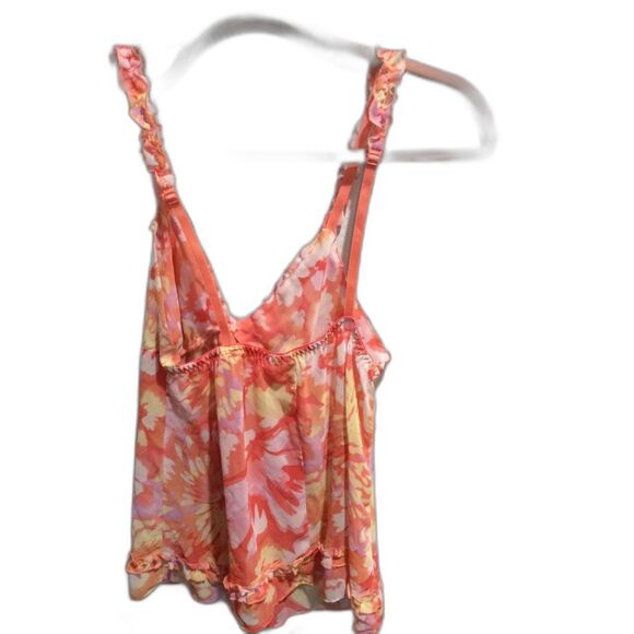 Lingerie small S slip top floral rose floral soft colors Ambrielle - Picture 2 of 7